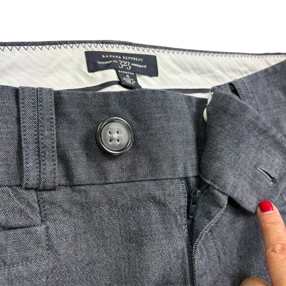 Banana Republic Martin Fit Trouser Pants – Dark Navy Wool Blend – Size 4 - Picture 8 of 16